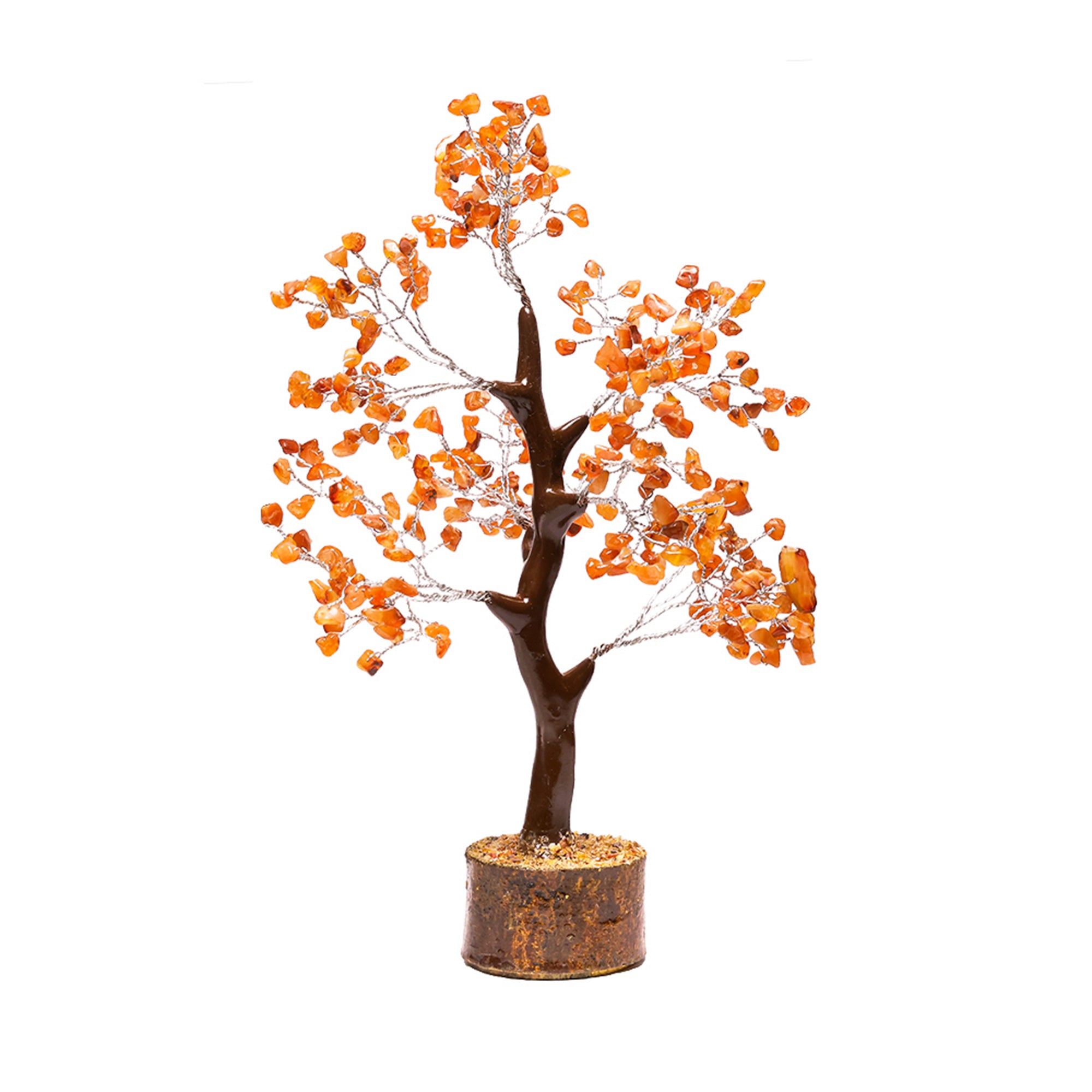 Carnelian Crystal Tree – Wooden Base, for Vastu