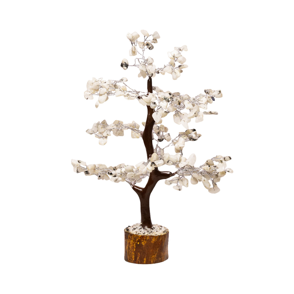 Rainbow Moonstone Crystal Tree – Wooden Base, for Vastu – view 5