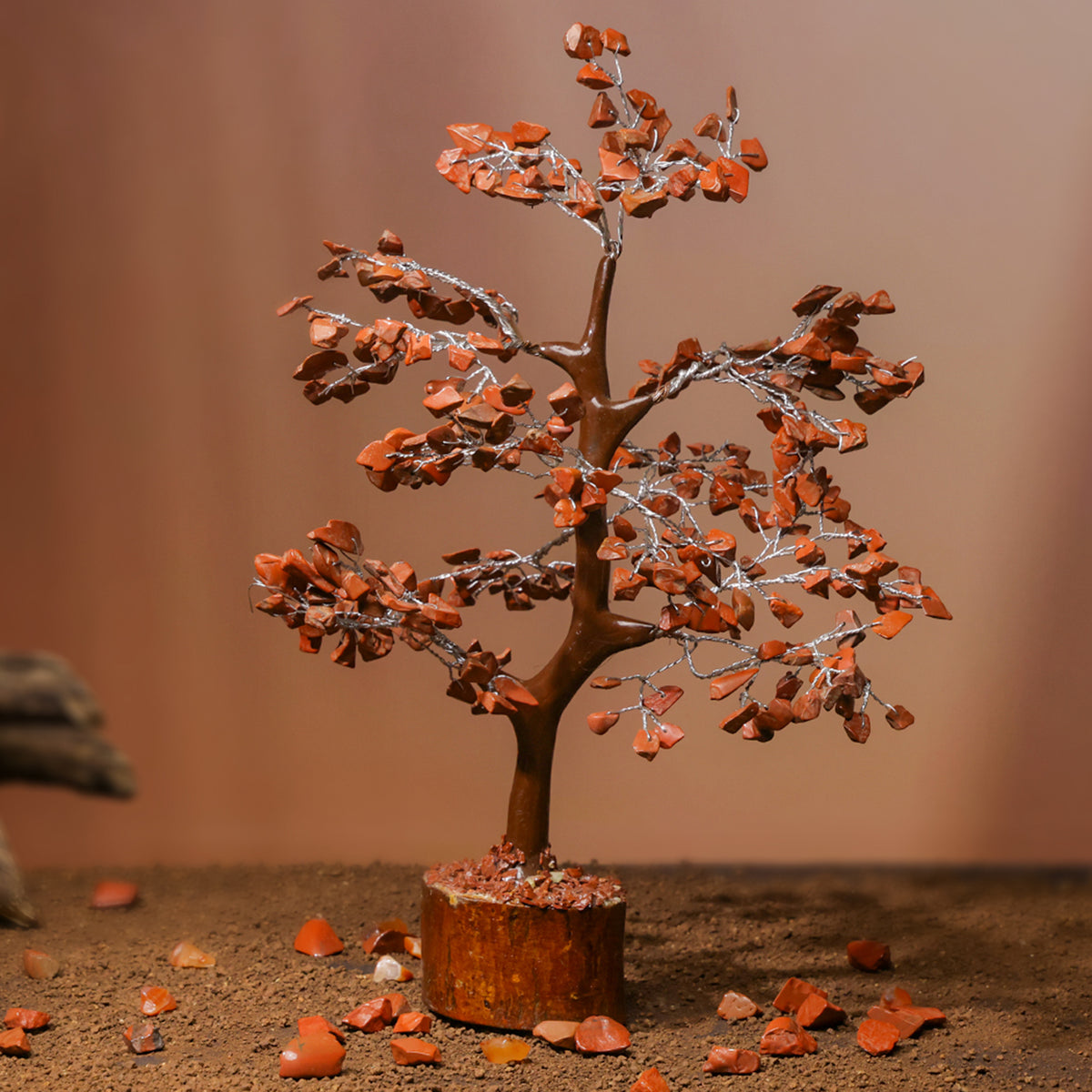 Red Jasper Crystal Tree – Wooden Base, for Vastu – view 4