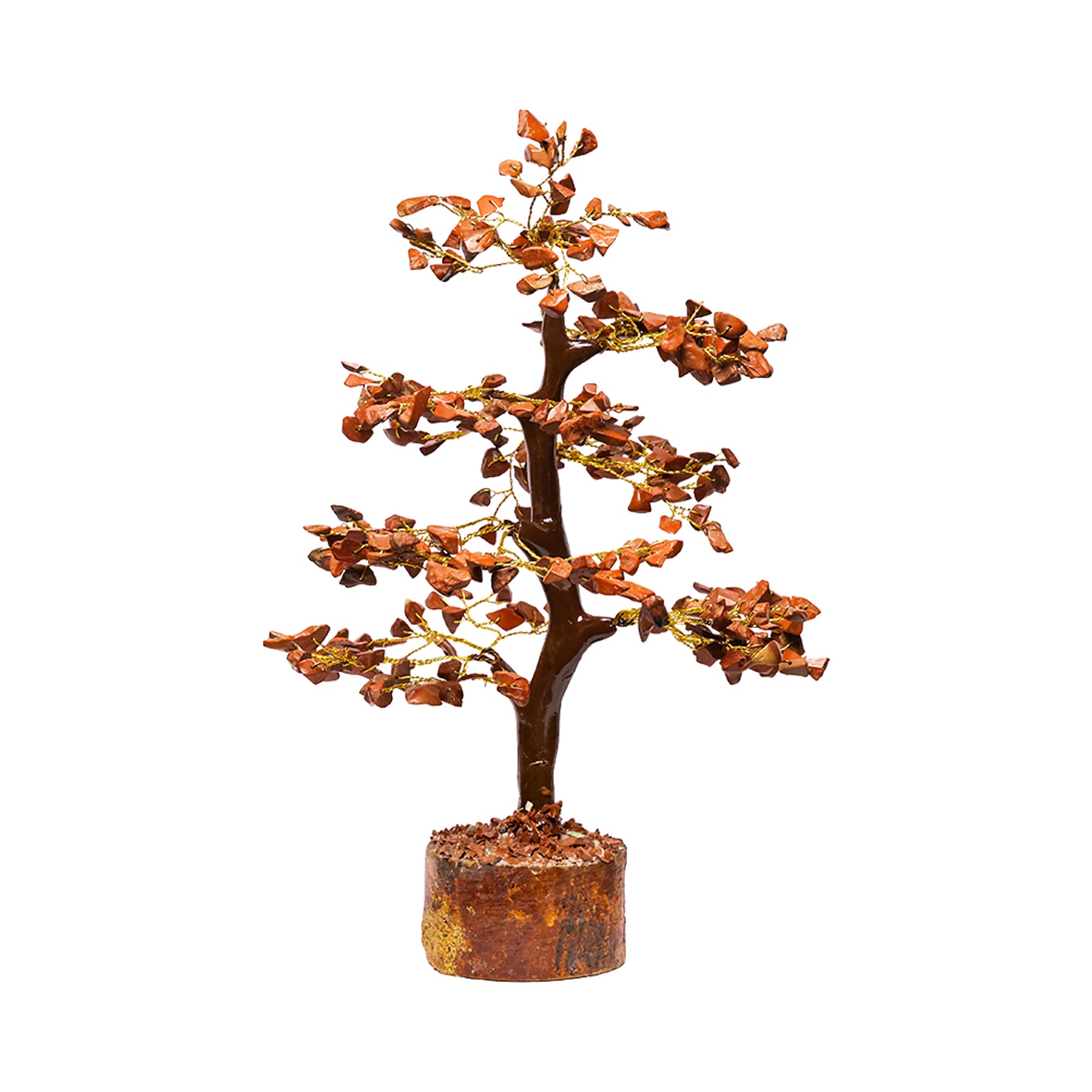 Red Jasper Crystal Tree – Wooden Base, for Vastu
