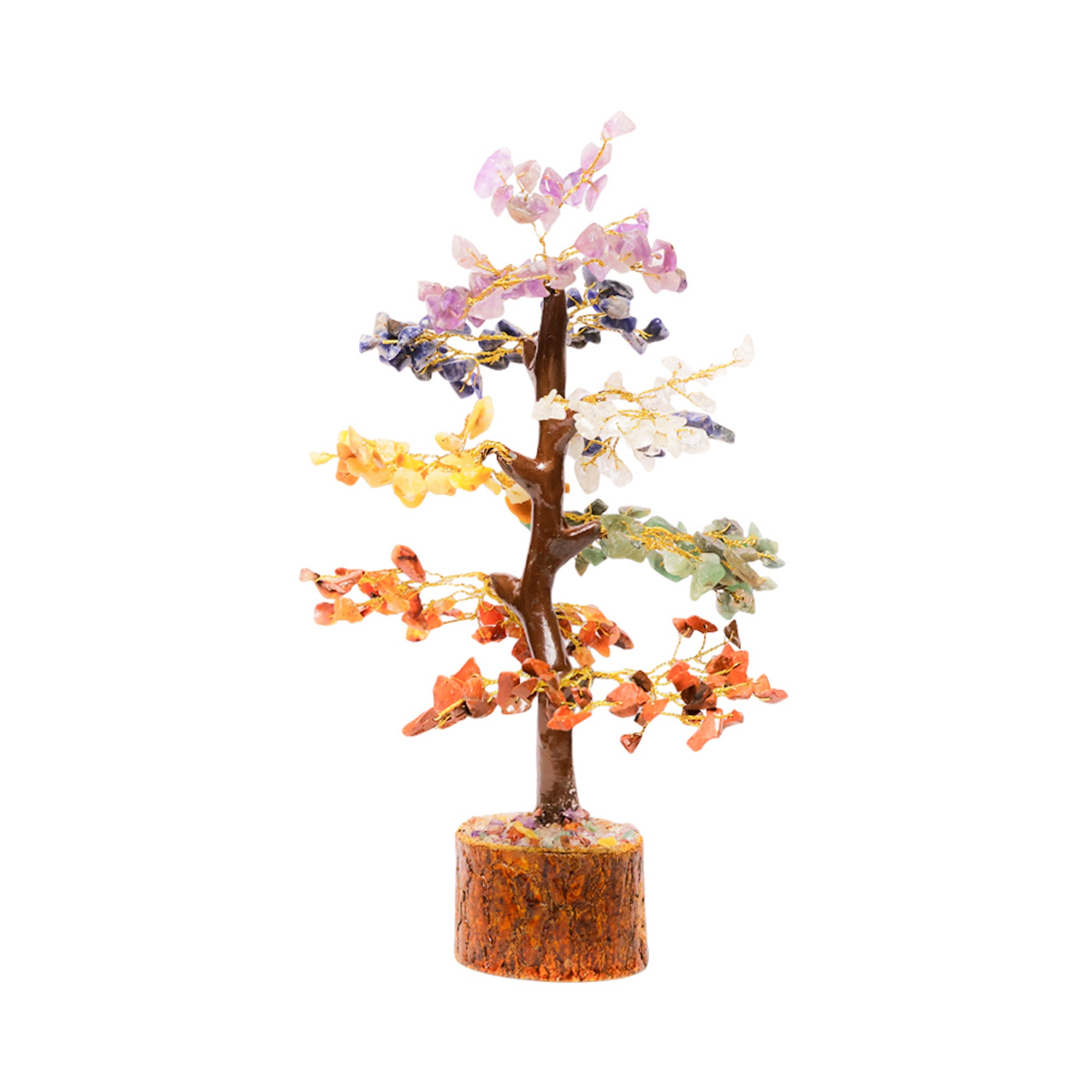 Seven Chakra Crystal Tree – Wooden Base, for Vastu