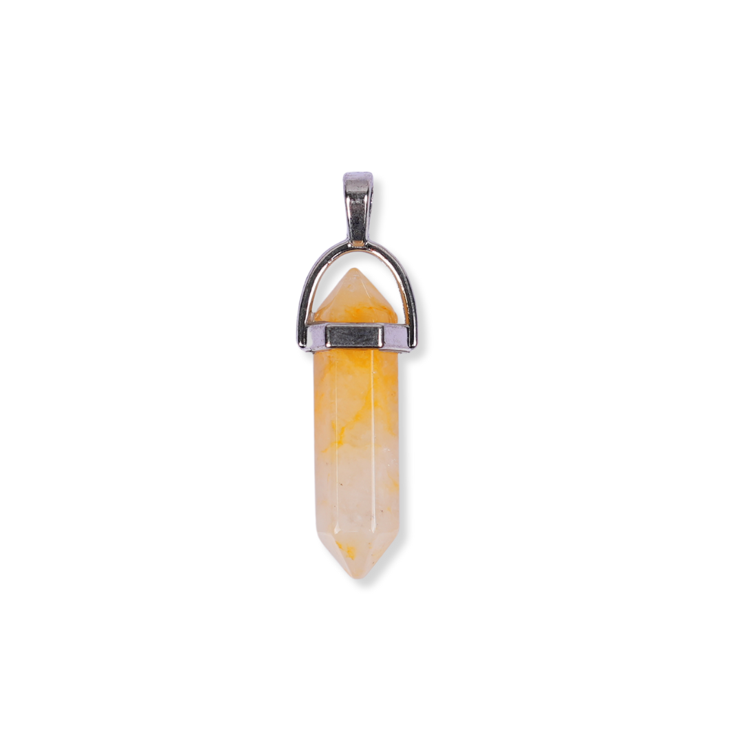 Yellow Aventurine Double Terminated Pencil Pendant