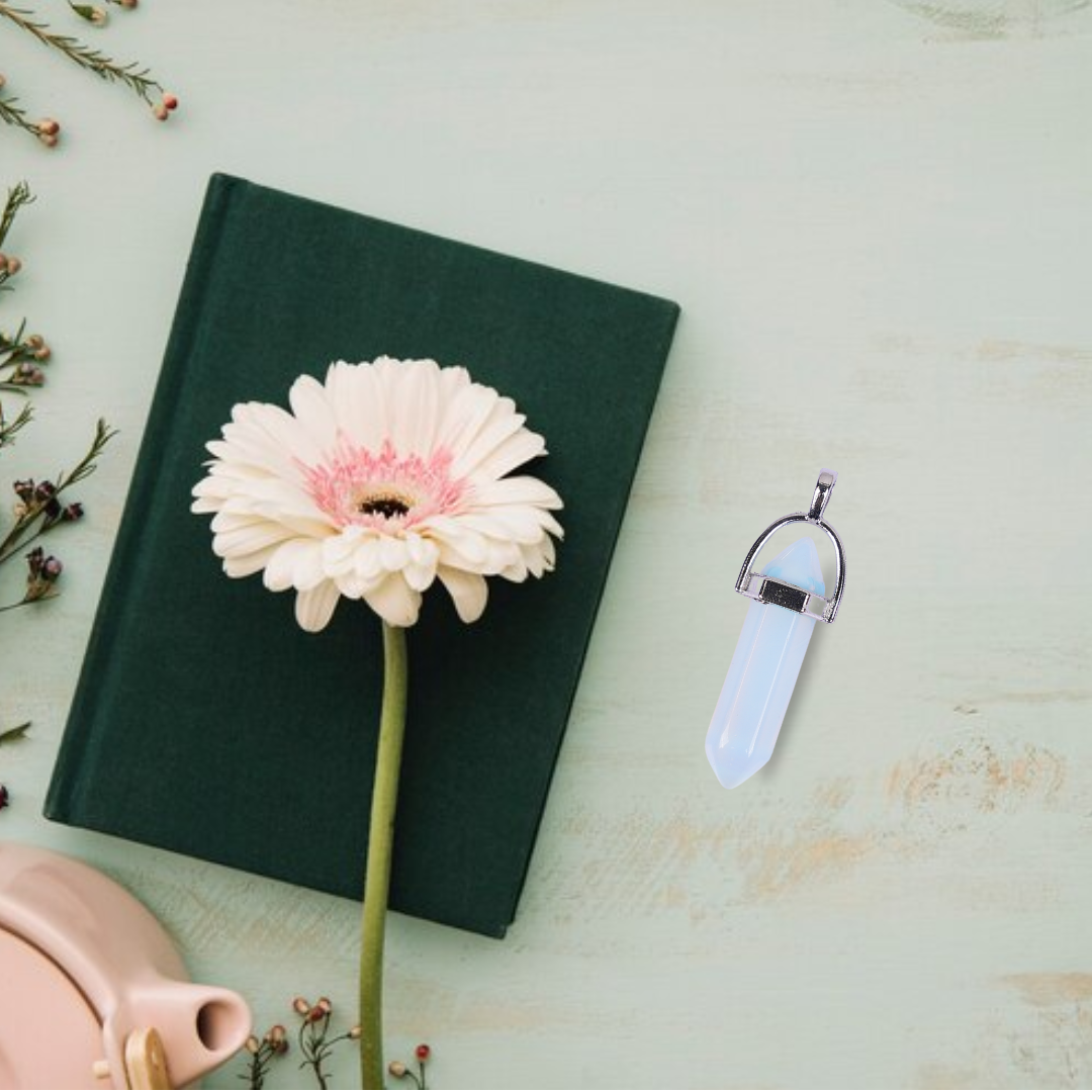 Opalite Double Terminated Pencil Pendant