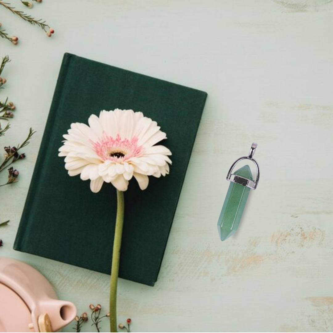 Green Aventurine Double Terminated Pencil Pendant