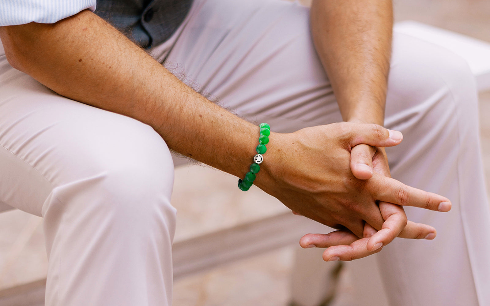 Smile Bracelet  Green Aventurine