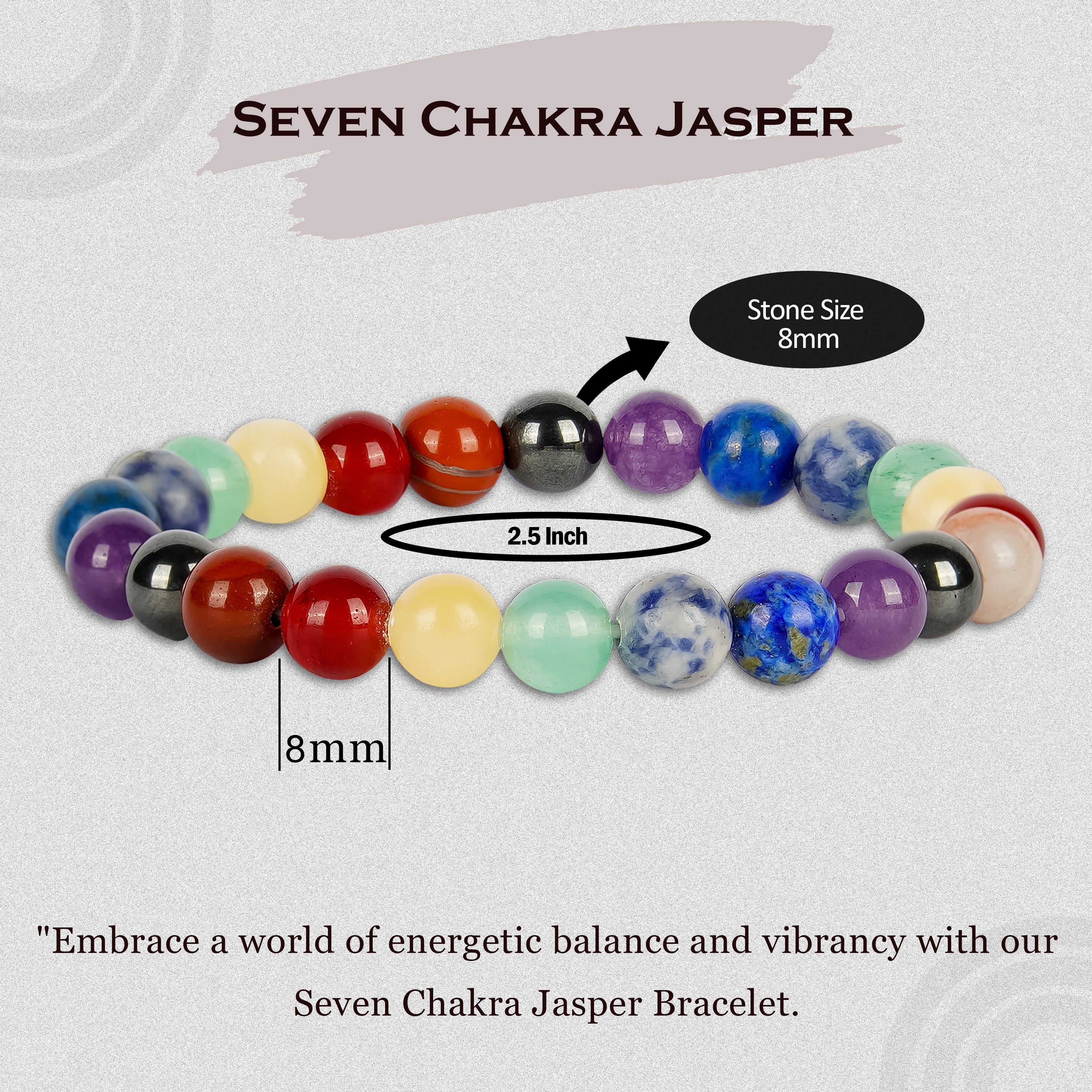 7 Chakra Jasper Bracelet