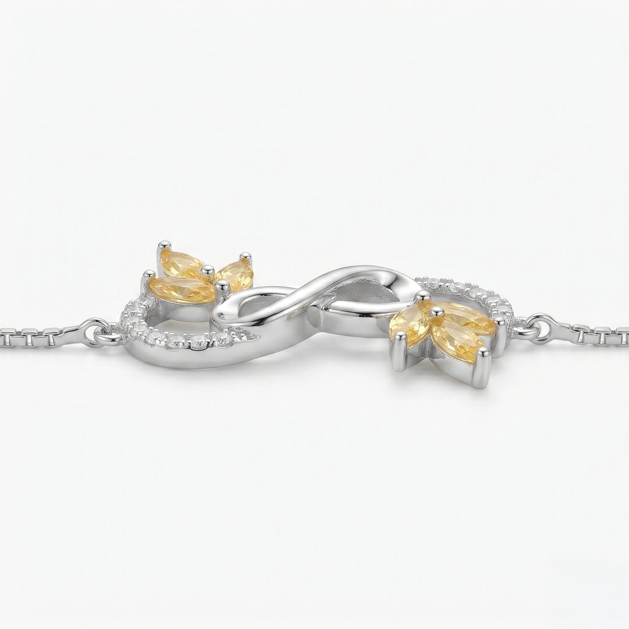 Infinity Butterfly Silver Bracelet