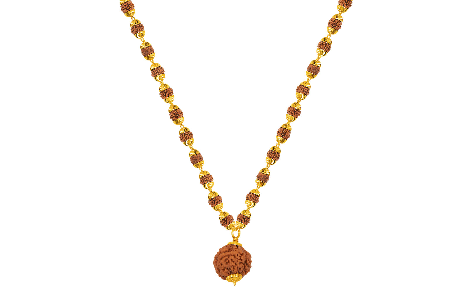 5 Mukhi Gold Rudraksha Mala