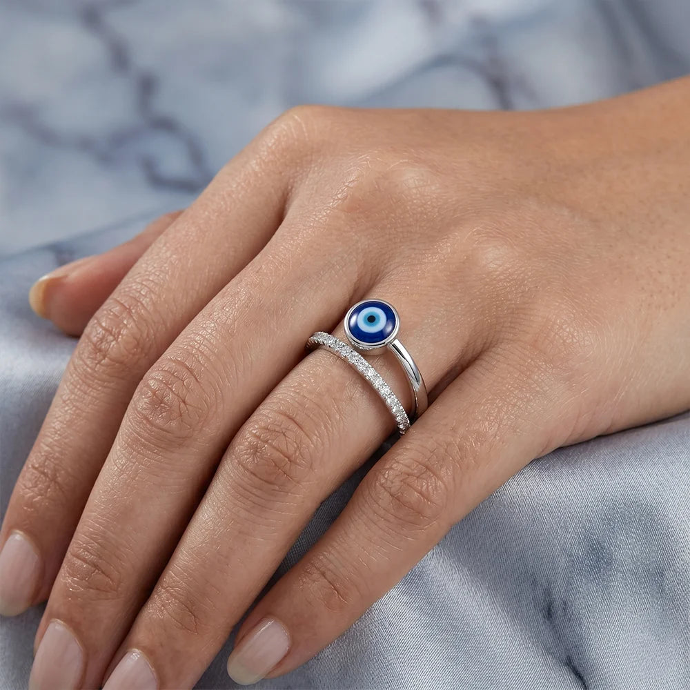Evil Eye Minimal Ring
