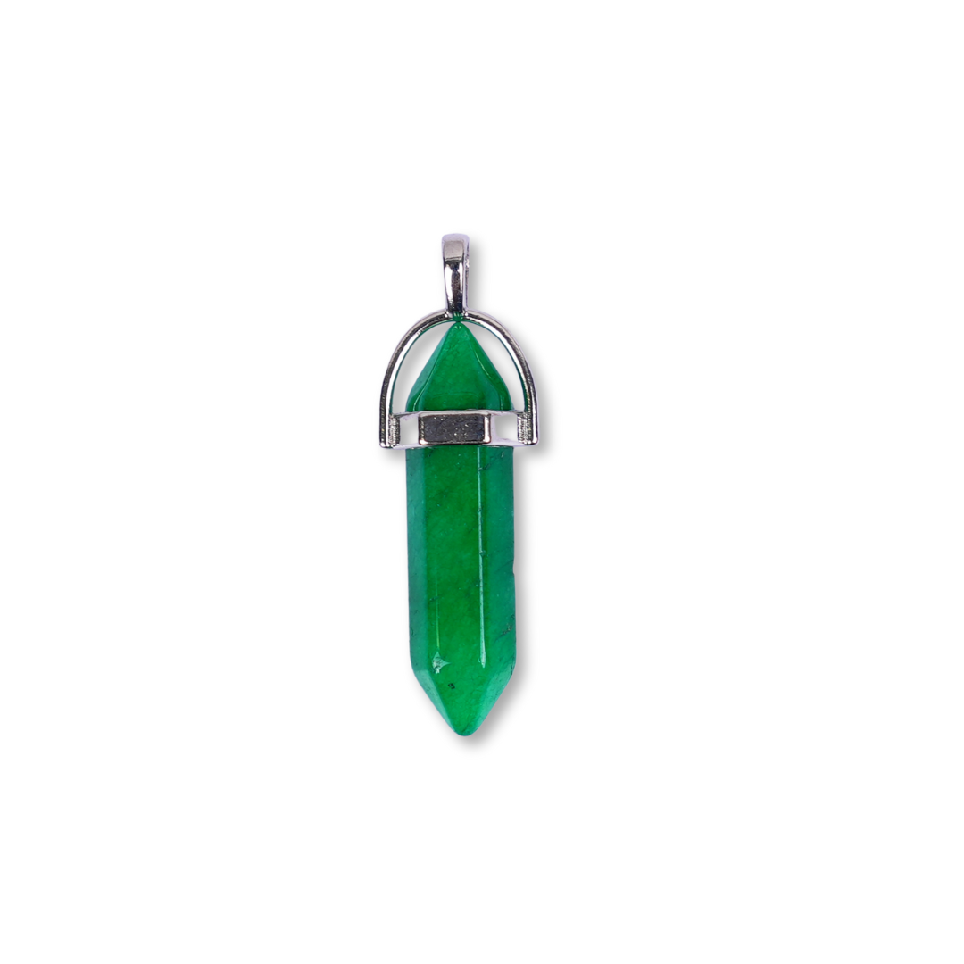 Green Onyx Double Terminated Pencil Pendant