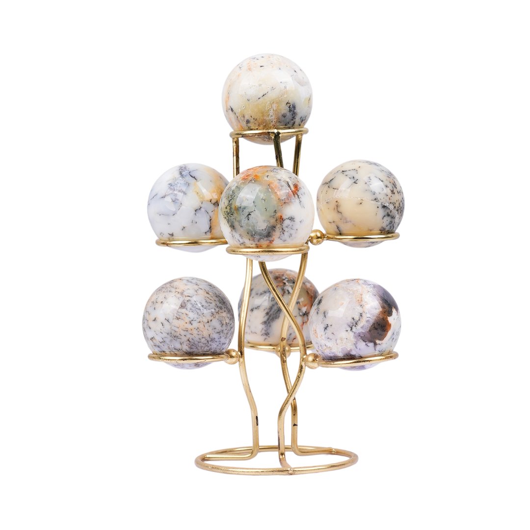 Dendrite Opal 7 Sphere/Ball With Stand