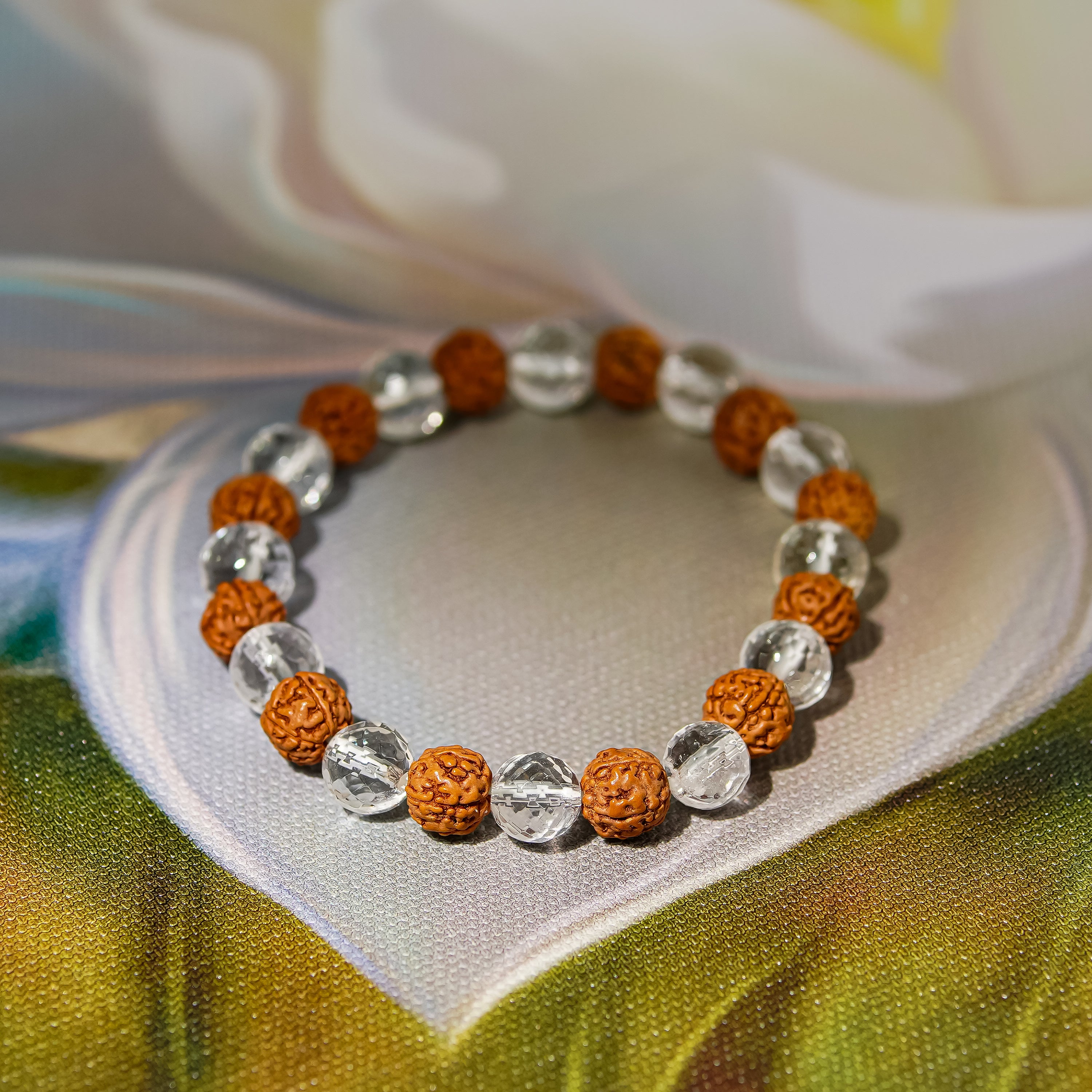 Original Rudraksha Crystal Bracelet (रुद्राक्ष क्रिस्टल ब्रेसलेट) | Buy