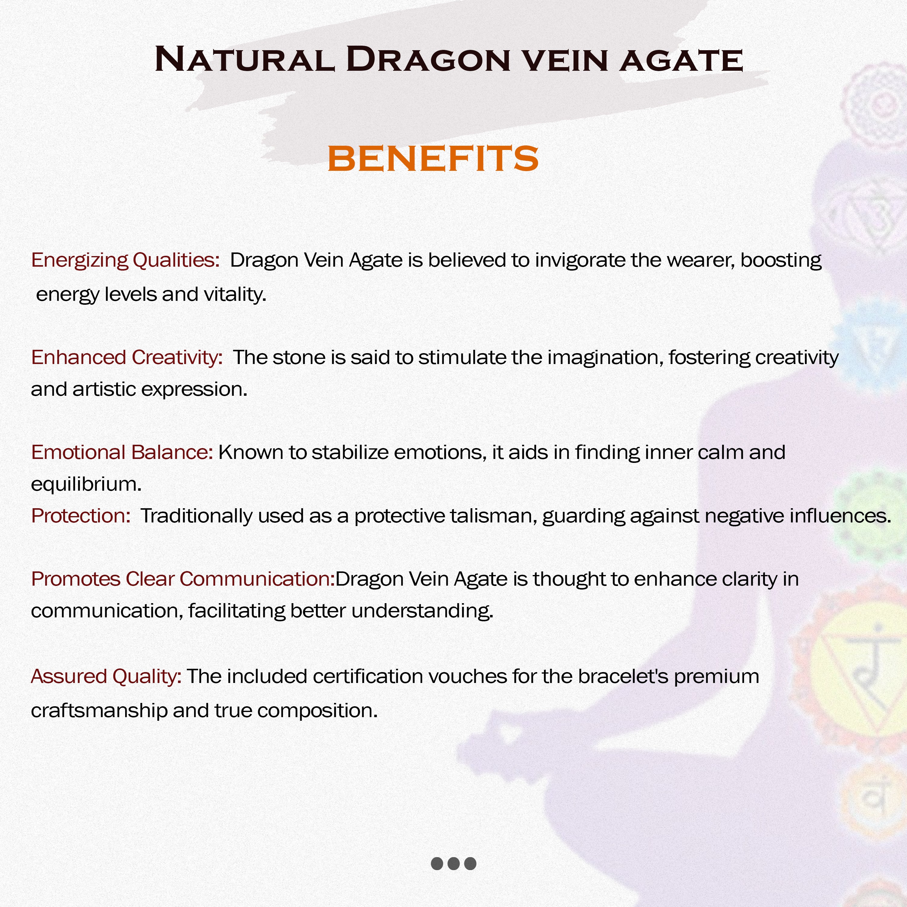 Dragon Vein Agate Bracelet