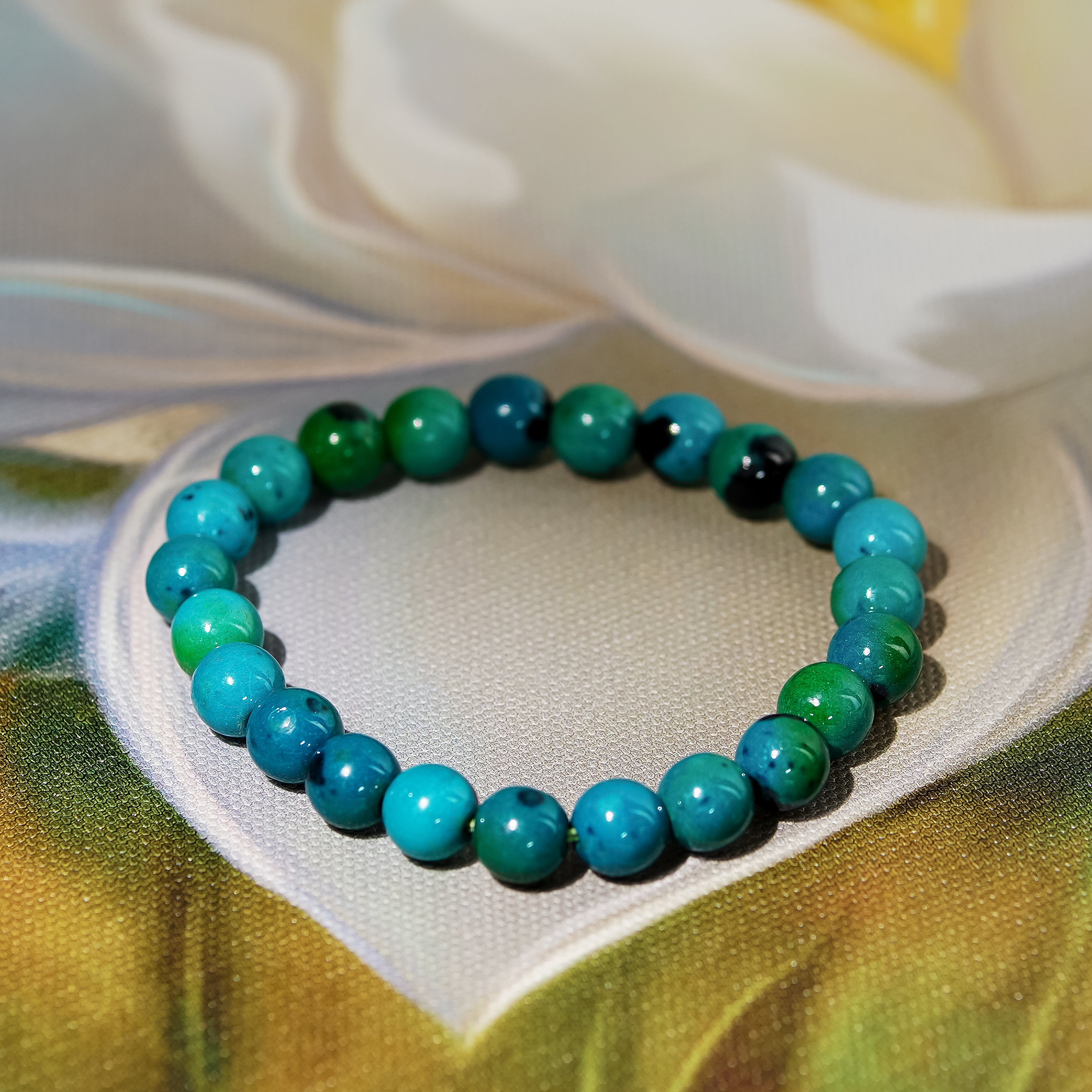 Natural Azurite Color Lapis Lazuli Bracelet Round Bead Crystal Quartz  Healing Stone Women Men Jewelry Gift - Bracelets - AliExpress