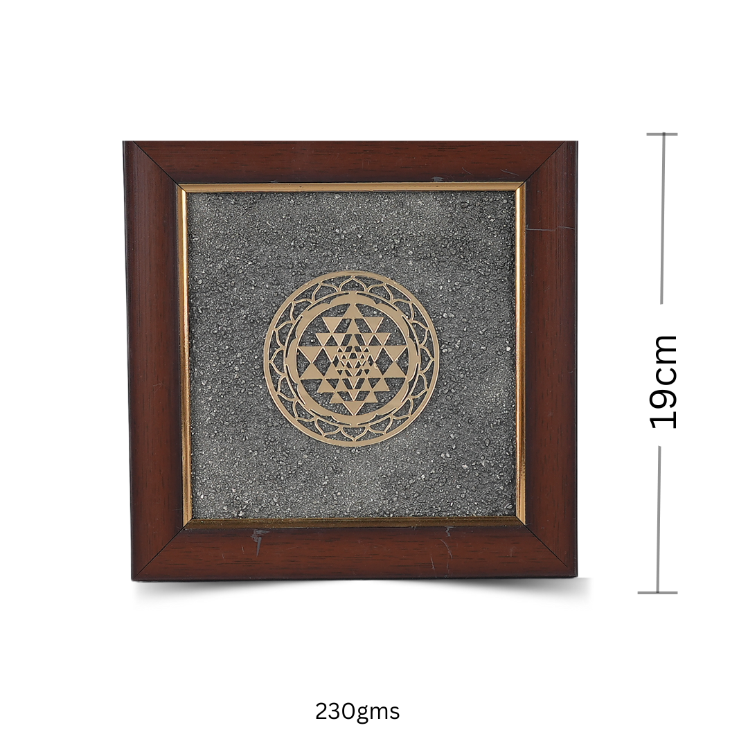 Shriparni Shri Yantra Pyrite Dust Frame