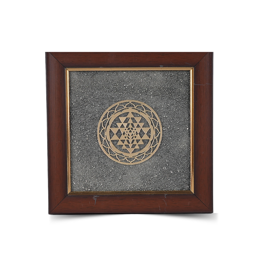 Shriparni Shri Yantra Pyrite Dust Frame