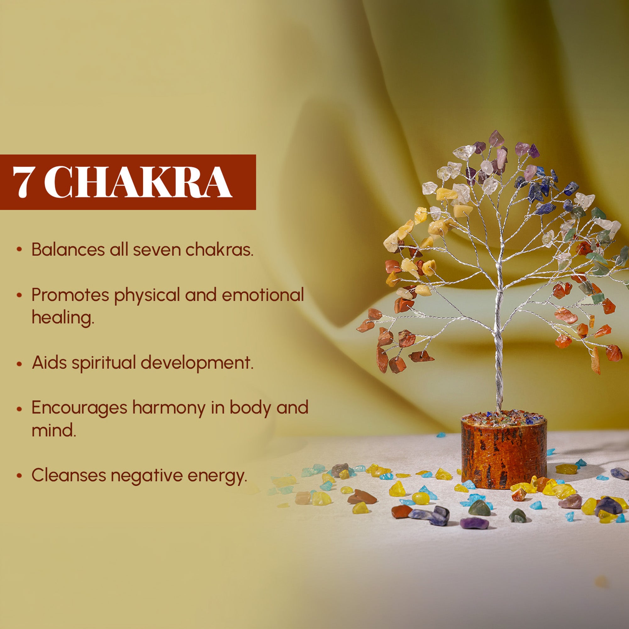Seven Chakra Crystal Tree – Small, for Vastu
