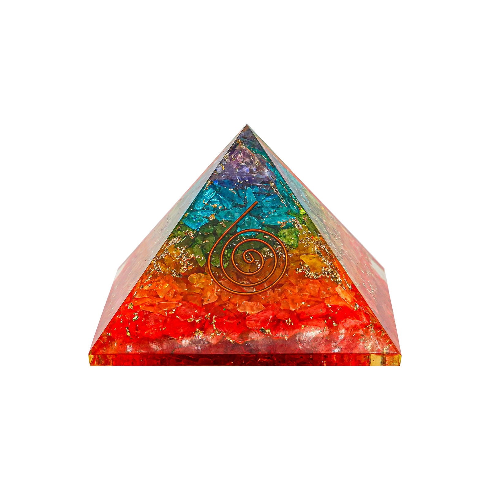 7 Chakra Chips Pyramid - Gemsmantra