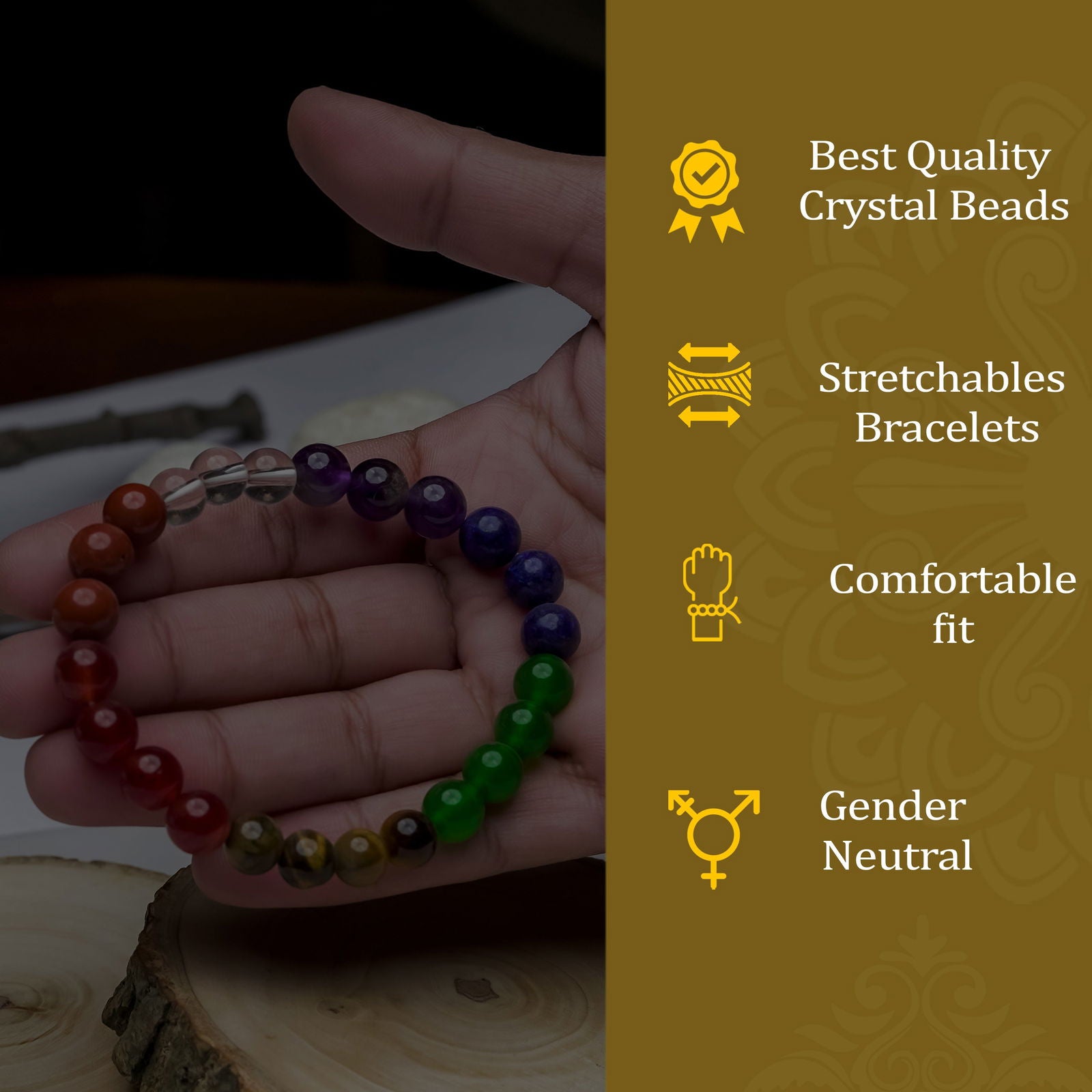 7 Chakra Jasper Bracelet - Gemsmantra