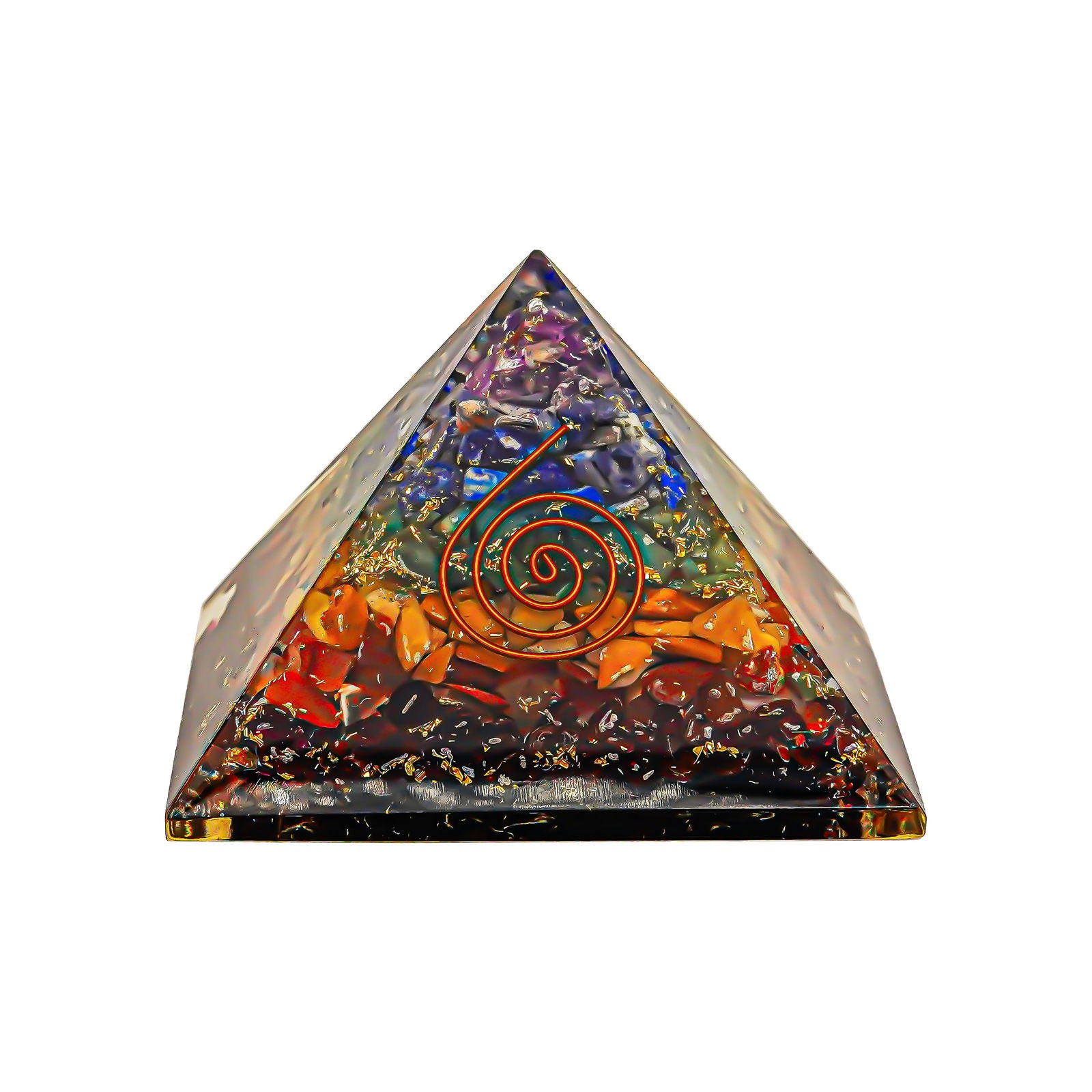 7 Chakra Onyx Pyramid - Gemsmantra