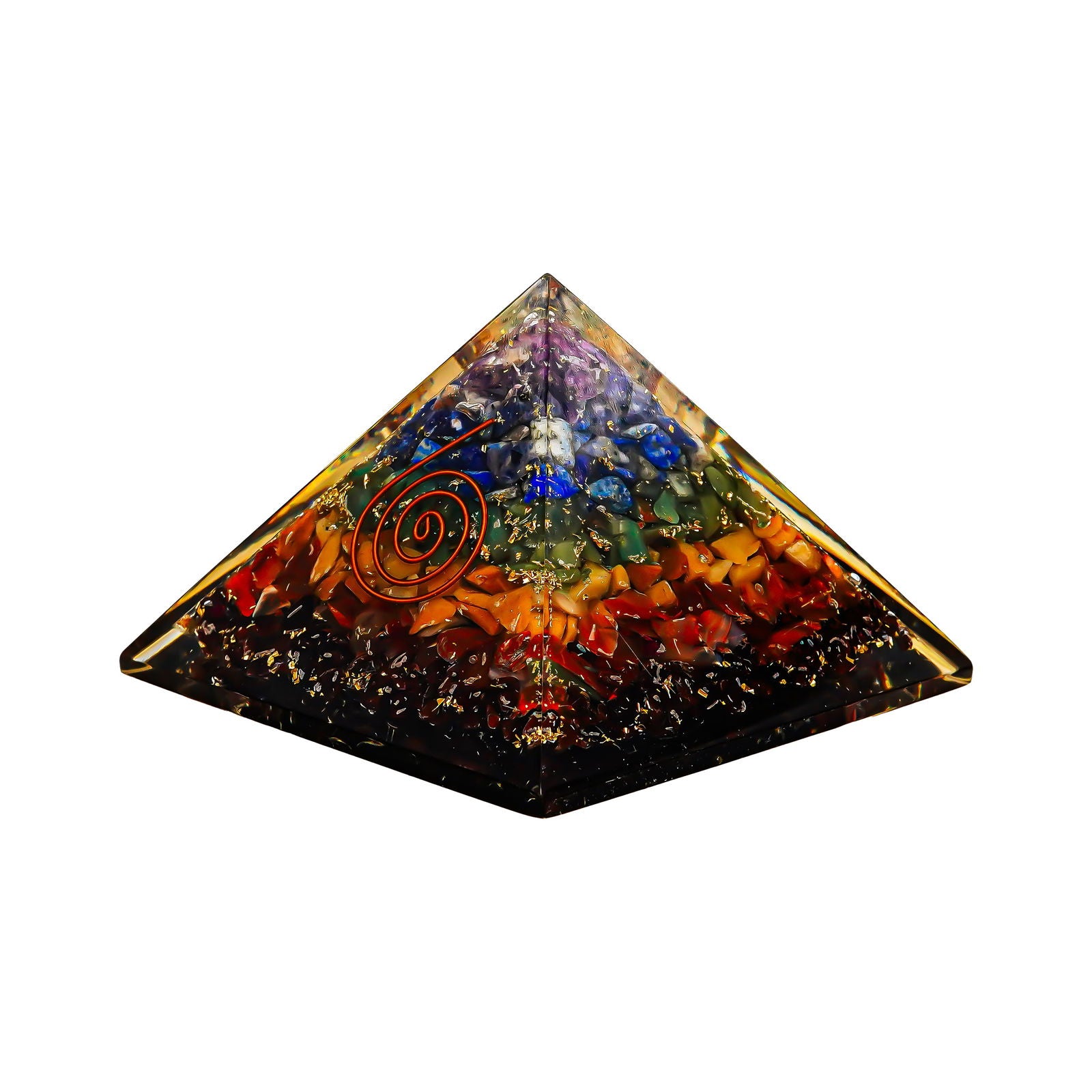 7 Chakra Onyx Pyramid - Gemsmantra