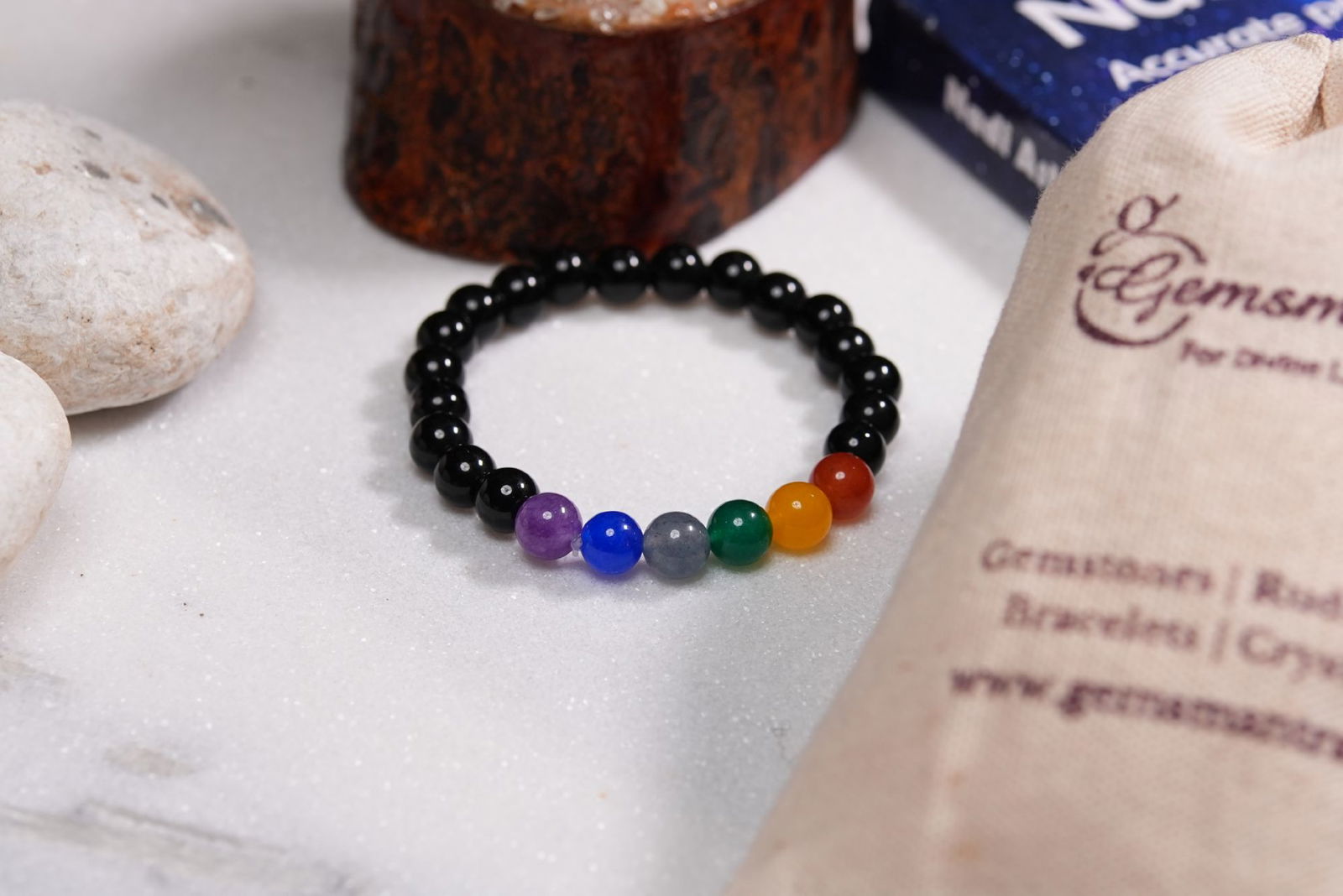 7 chakra Agate Bracelet - Gemsmantra