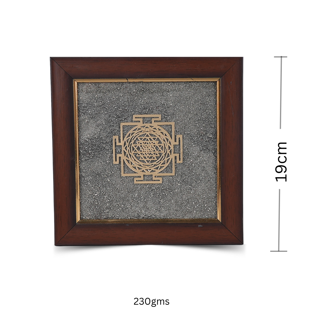 Shri Yantra Pyrite Dust Frame