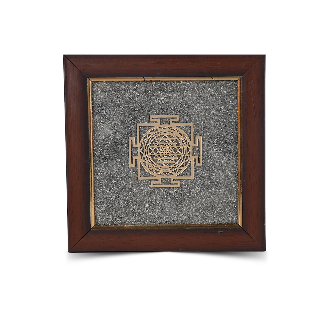 Shri Yantra Pyrite Dust Frame