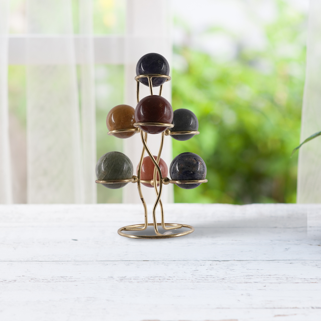 7 Chakra Sphere with Stand – for Vastu