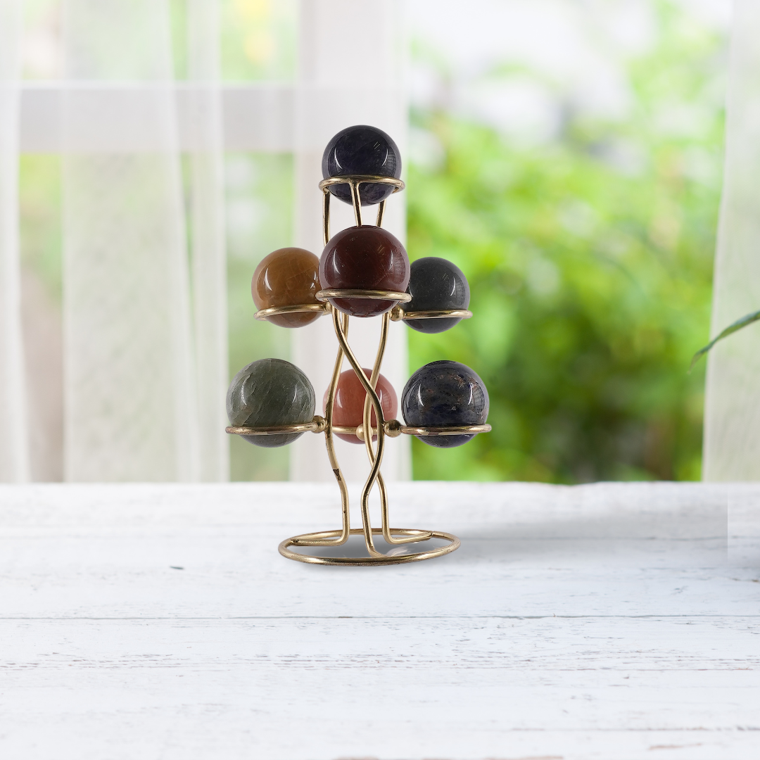 7 Chakra Sphere/Ball With Stand