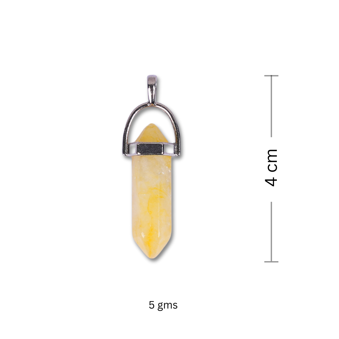 Citrine  Double Terminated Pencil Pendant