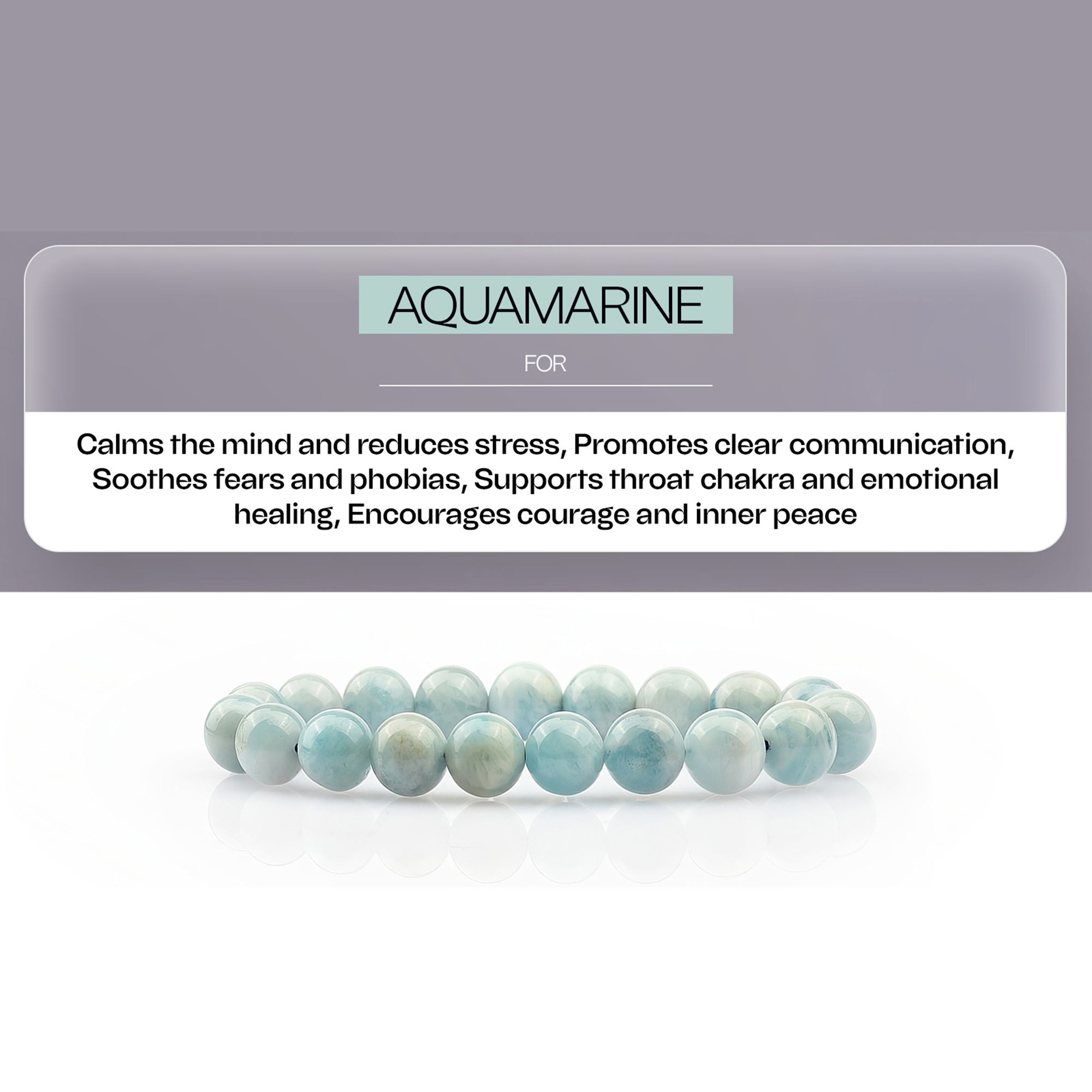 Aquamarine Bracelet – Calm, Courage & Communication