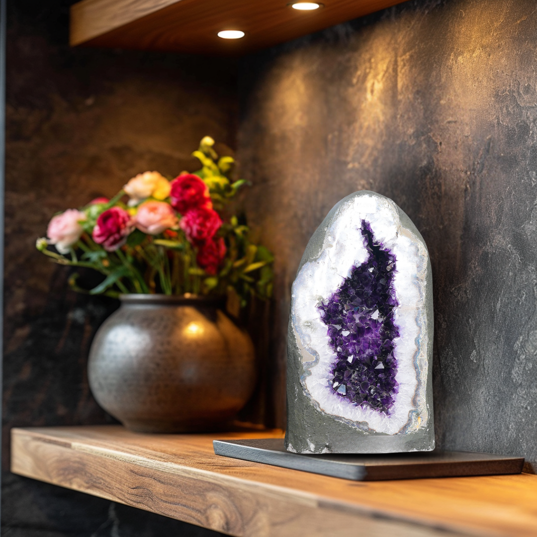 Amethyst Cluster Geode - Gemsmantra