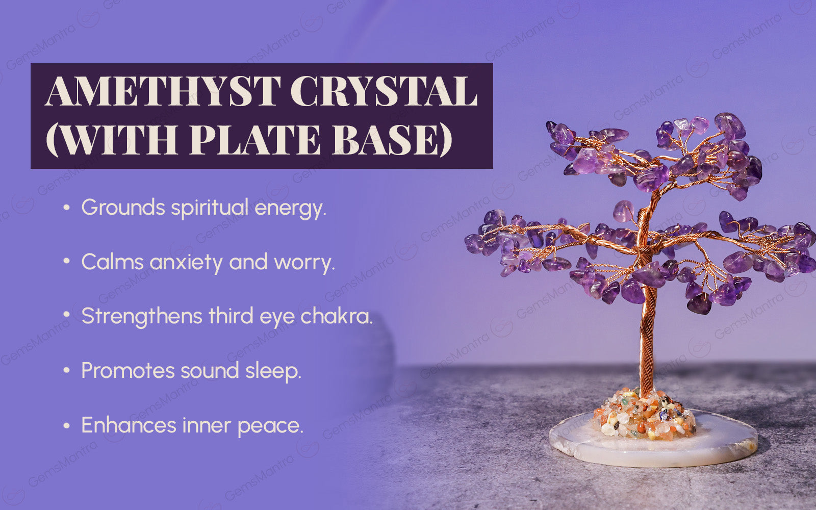 Amethyst Crystal Tree (With Plate Base)