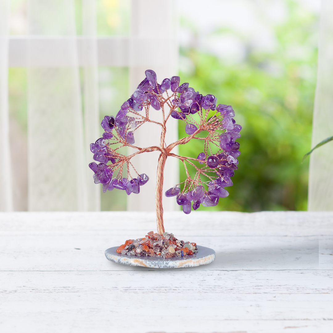 Amethyst Crystal Tree (With Plate Base) - Gemsmantra