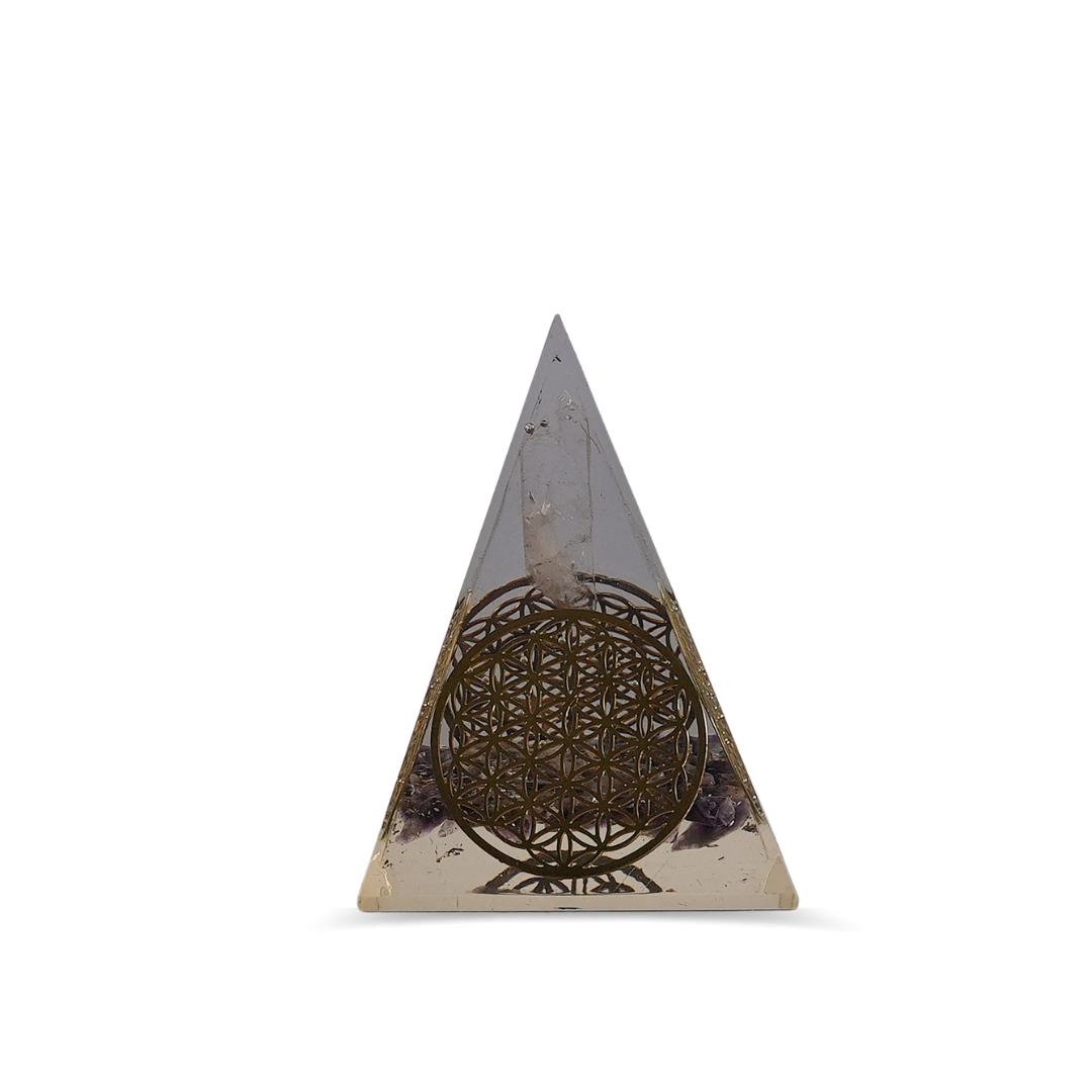 Amethyst Orgonite Nubian Pyramid - Gemsmantra