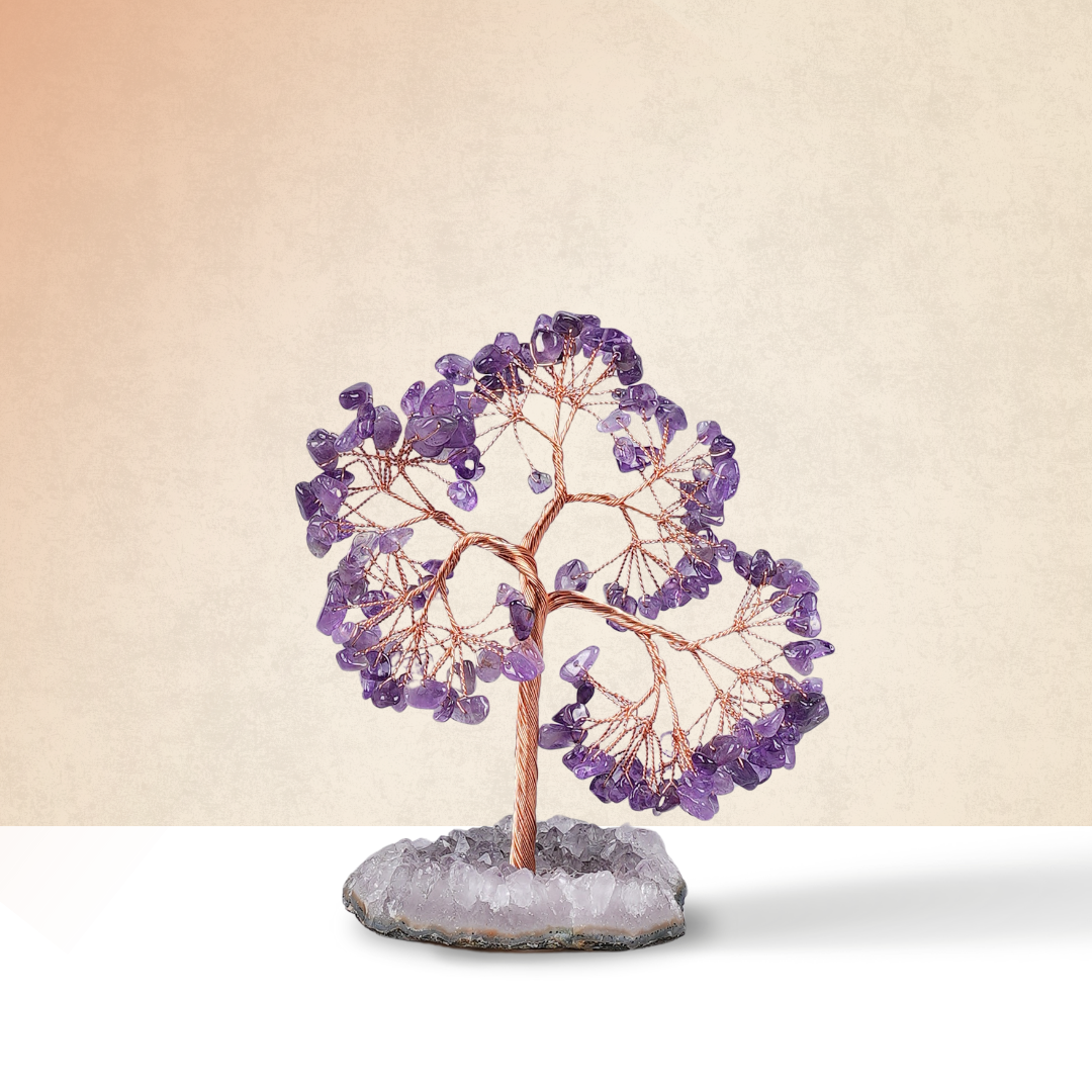 Amethyst Tree With Amethyst Cluster Tree big - Gemsmantra