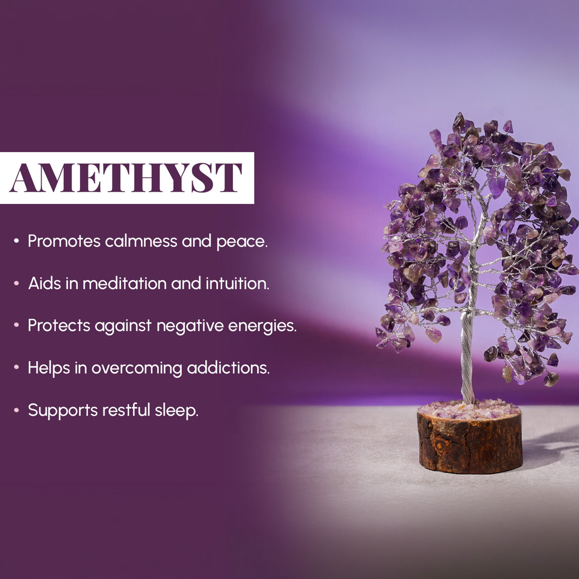 Amethyst Crystal Tree – Large, for Vastu