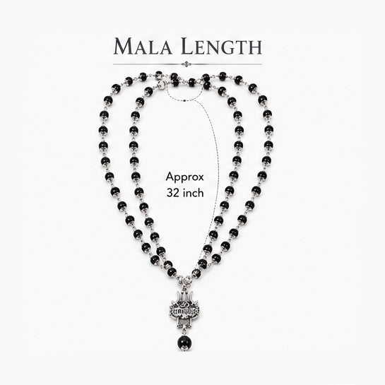 Original Shiv Trishul Karungali Mala (Silver)