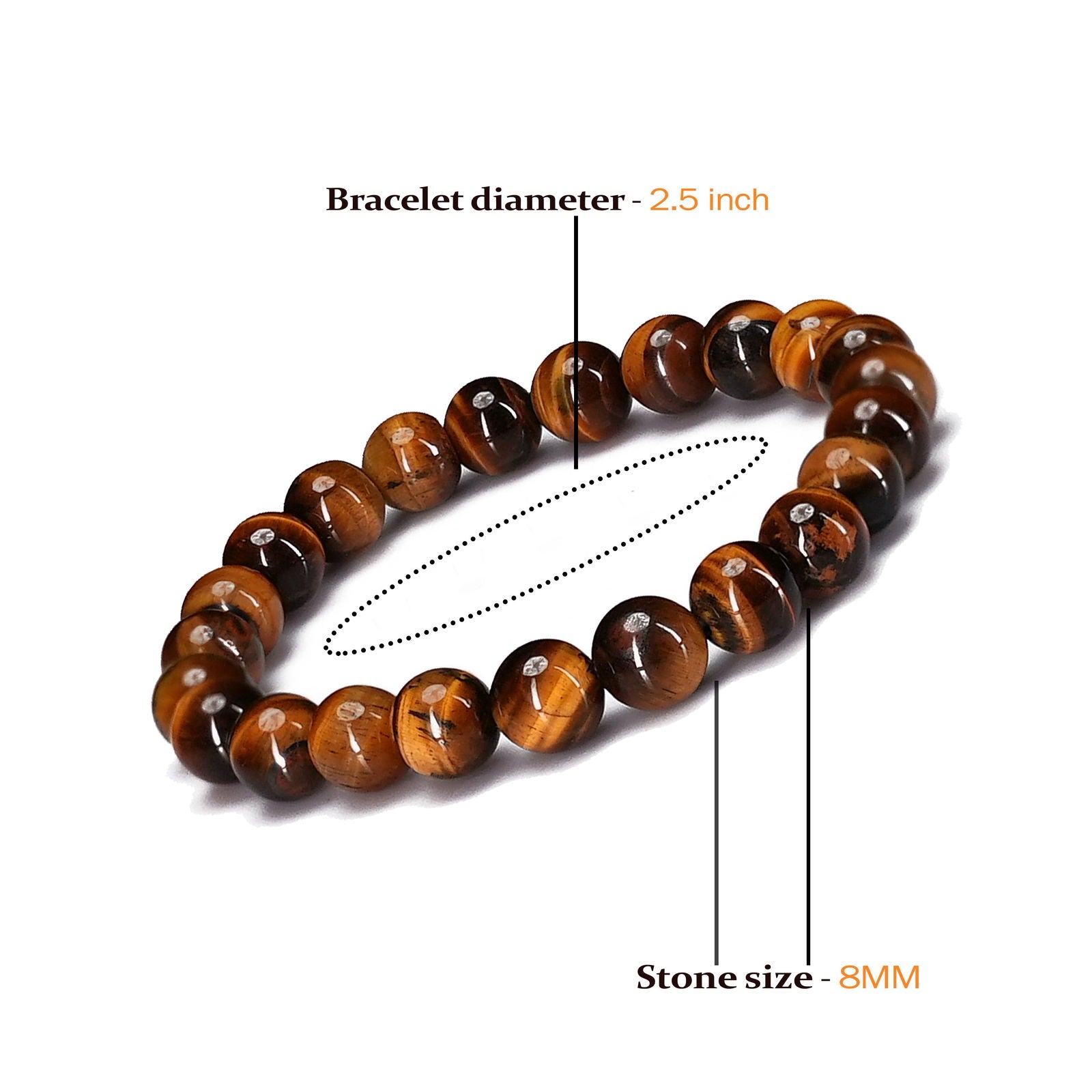 Brown Tiger Eye Bracelet - Gemsmantra