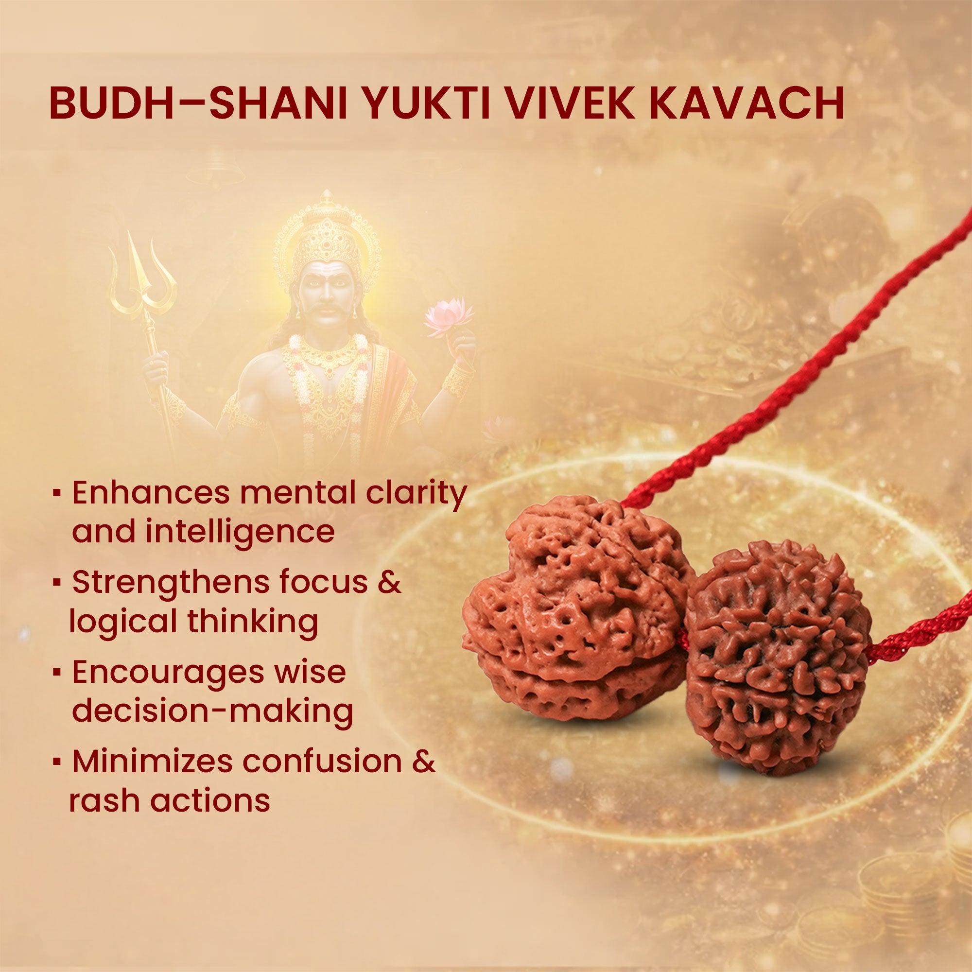Budh-Shani Gyaan Kavach – 4 & 14 Mukhi Rudraksha