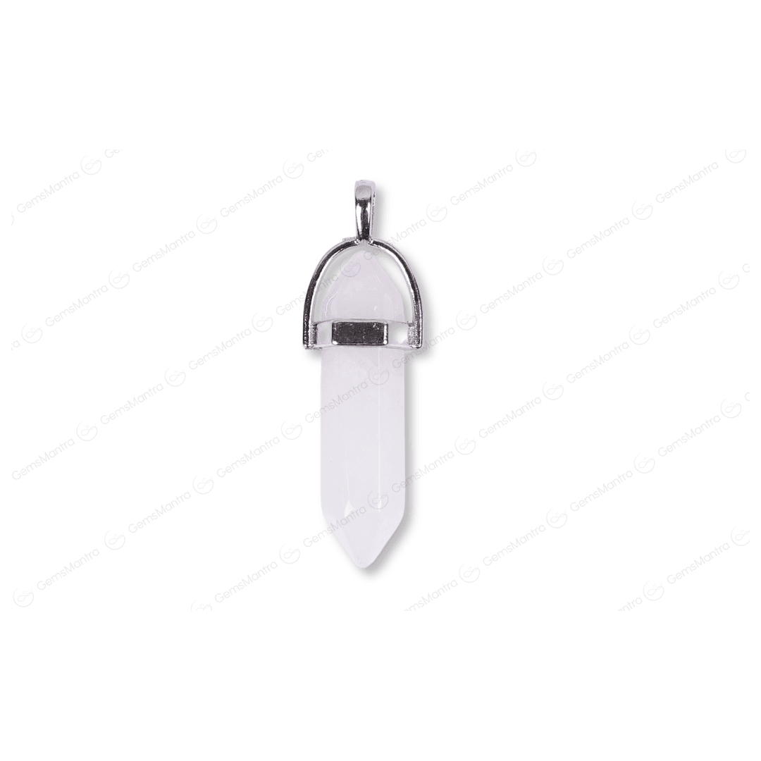 Clear Quartz Double Terminated Pencil Pendant - Gemsmantra