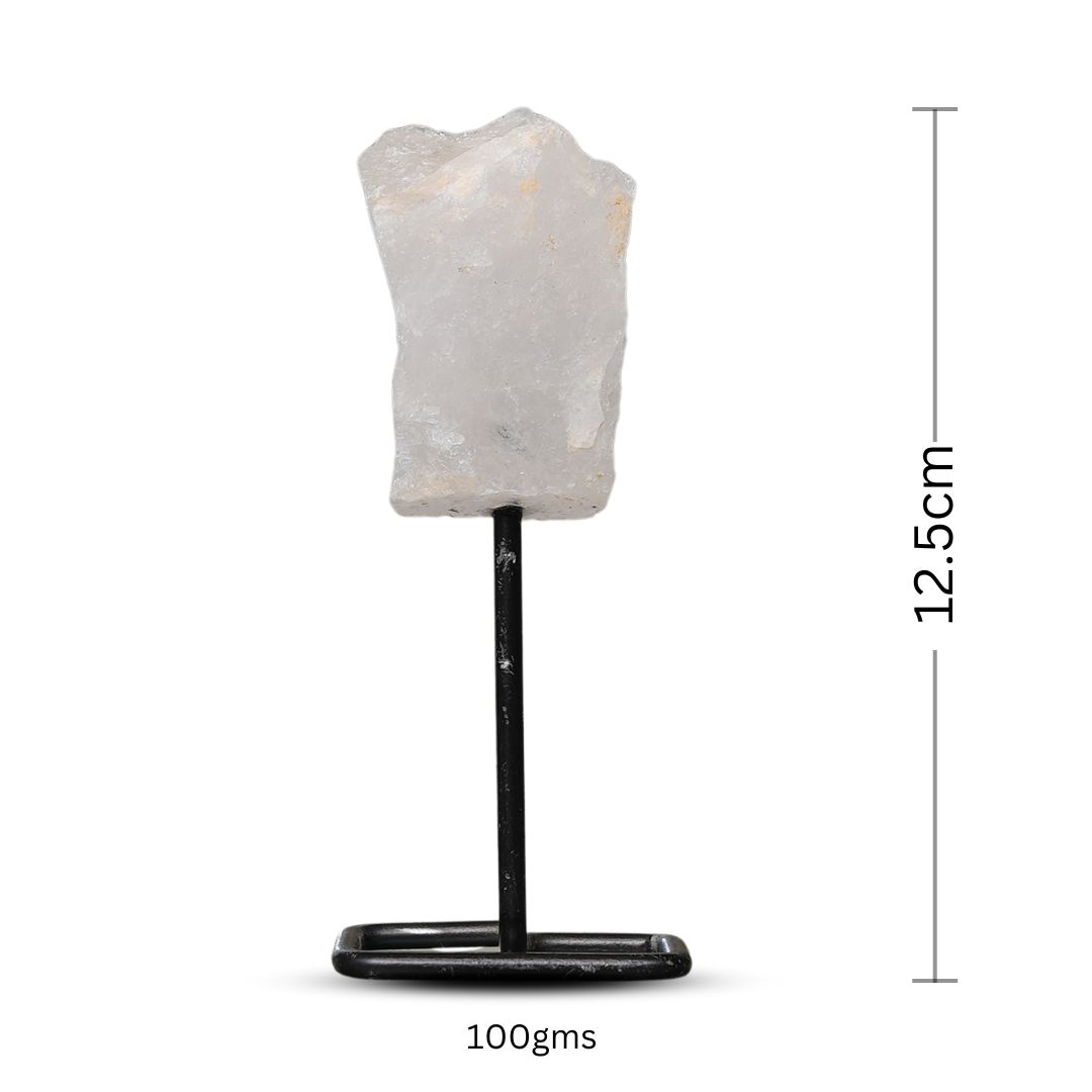 Clear Quartz Raw Stone Stand - Gemsmantra