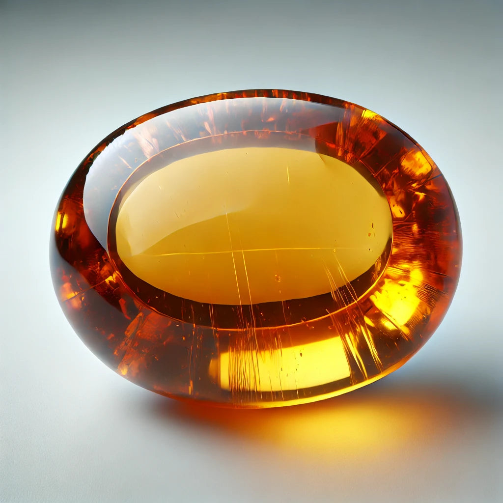 Certified Amber 4.74 carat Oval