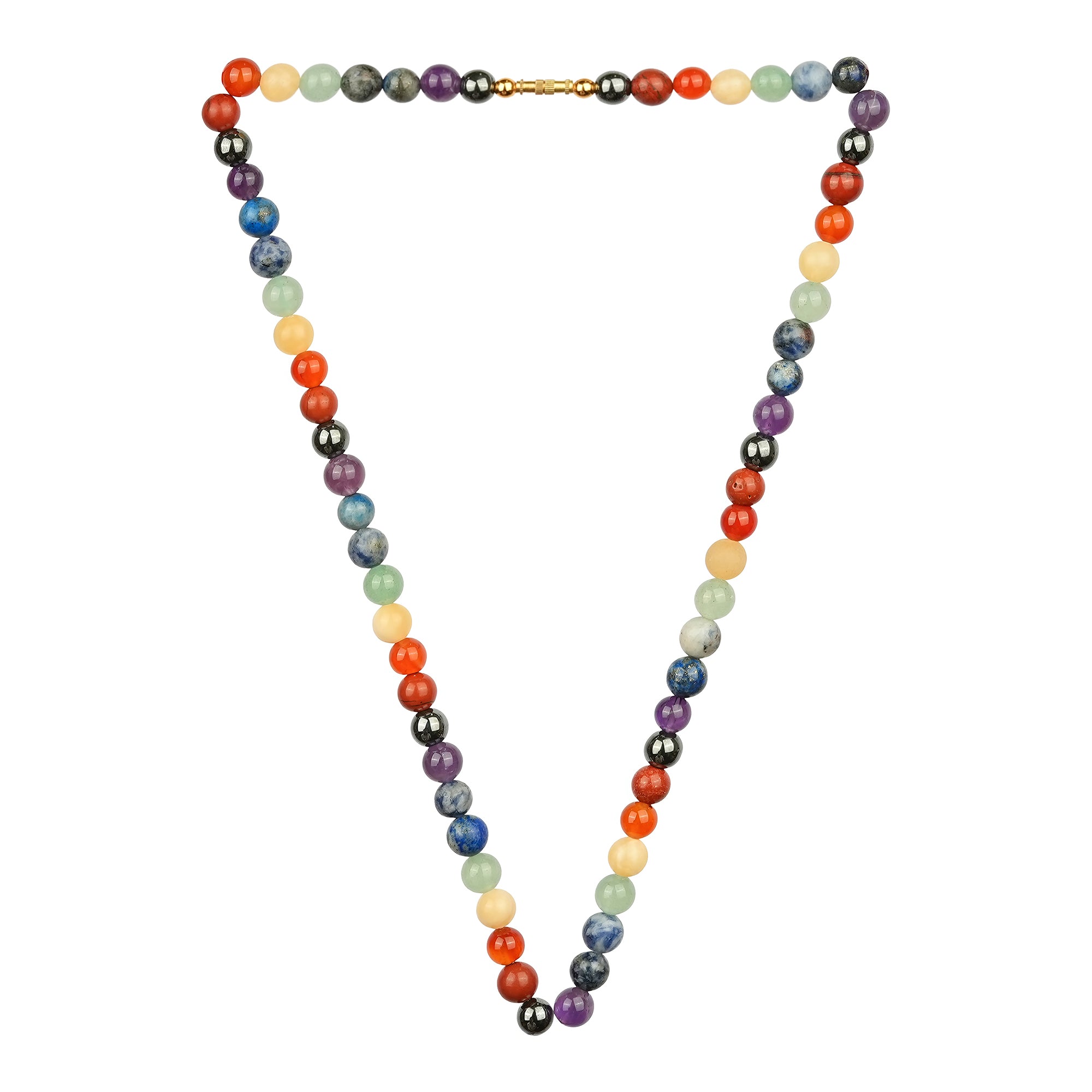 7 Chakra Mala – Natural Crystal Beads for Balance