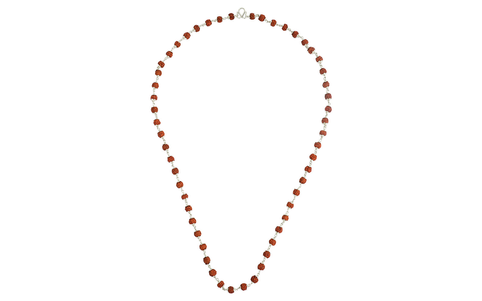 5 Mukhi Silver Rudraksha Mala