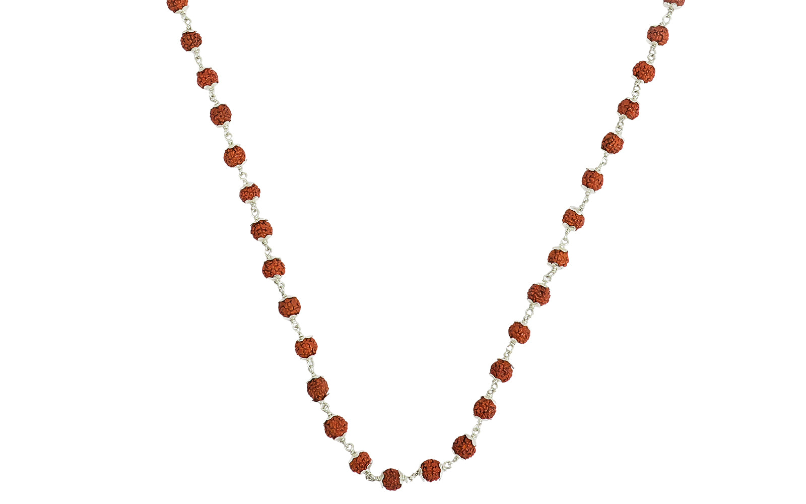 5 Mukhi Silver Rudraksha Mala