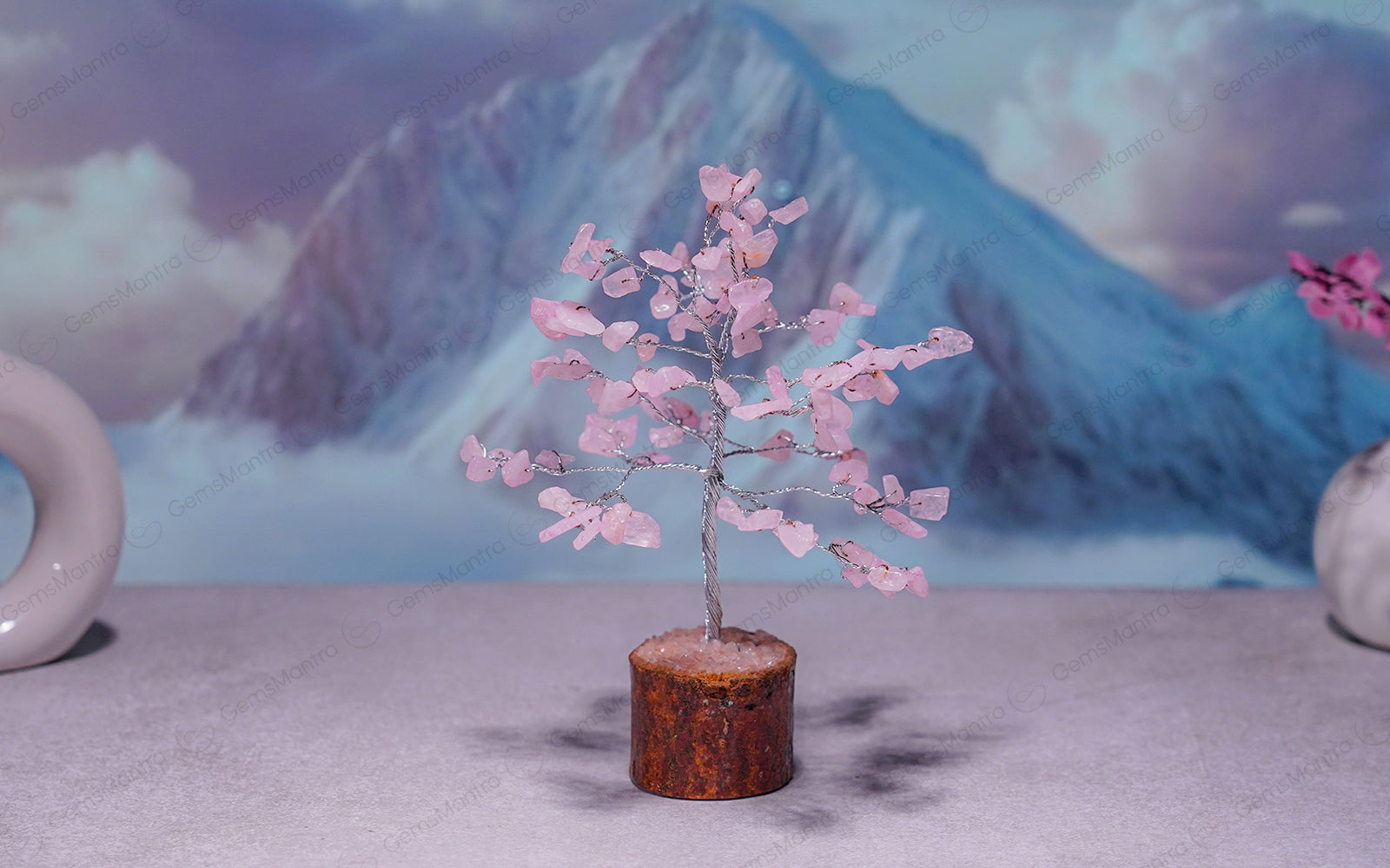 Small Rose-quartz Crystal Tree