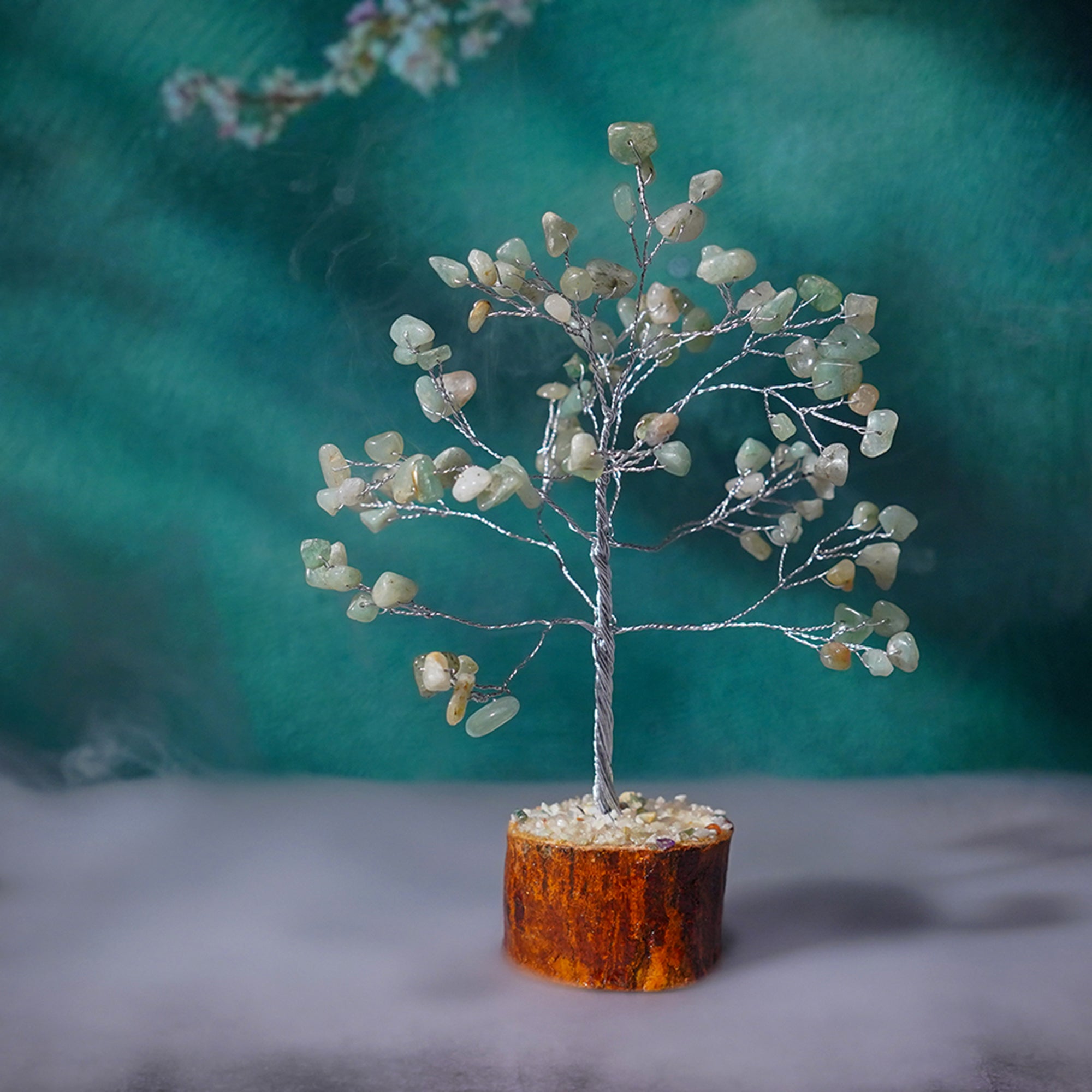 Green Aventurine Crystal Tree – Small, for Vastu