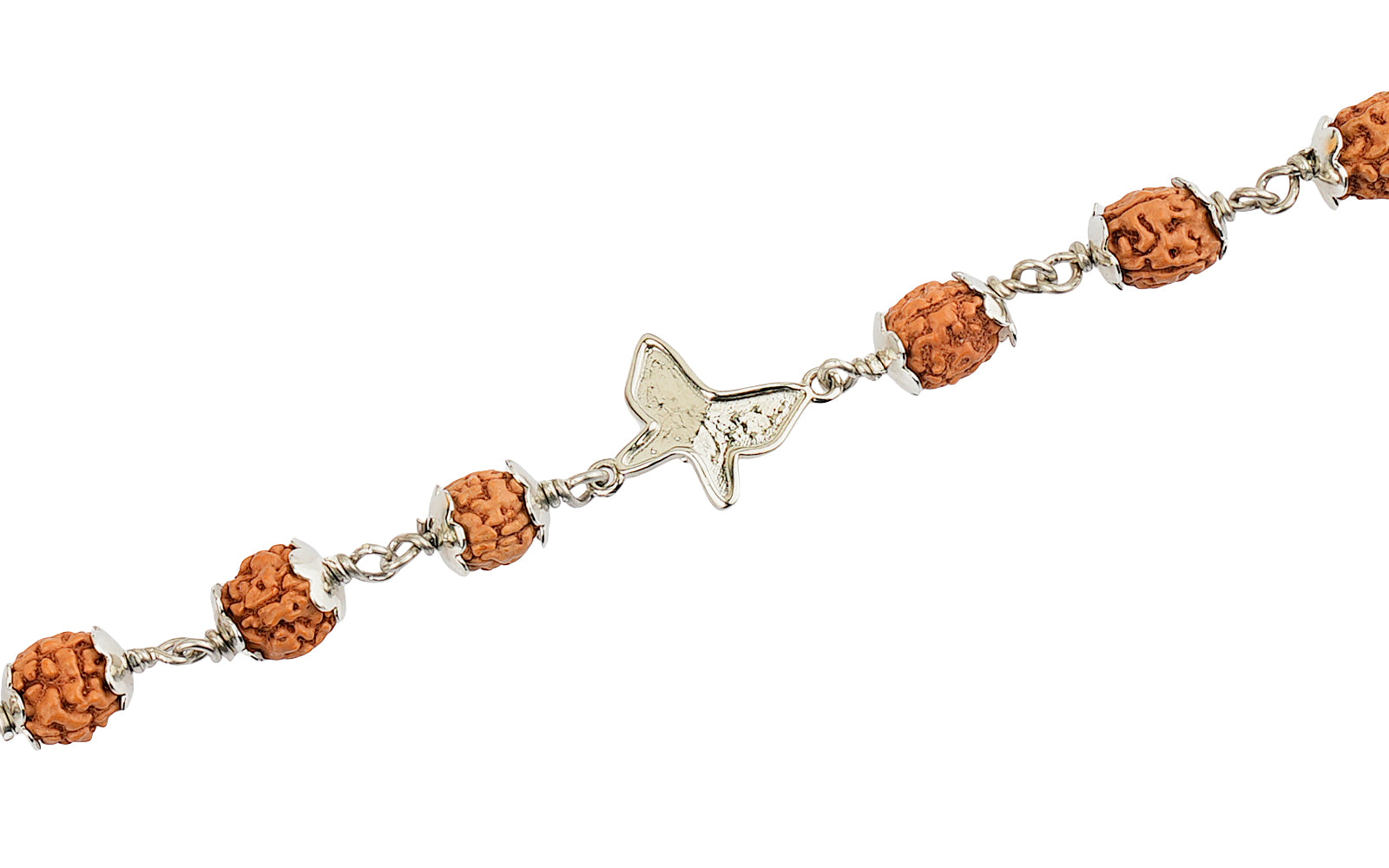 5 Mukhi Rudraksha Silver Butterfly Bracelet for Kids